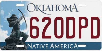 OK license plate 620DPD