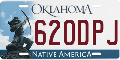 OK license plate 620DPJ