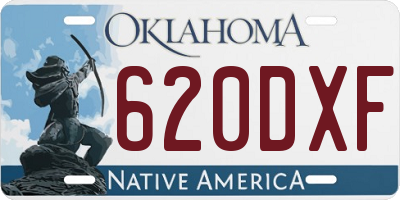 OK license plate 620DXF