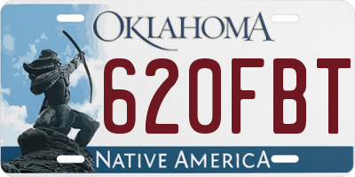 OK license plate 620FBT