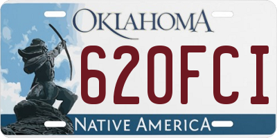 OK license plate 620FCI