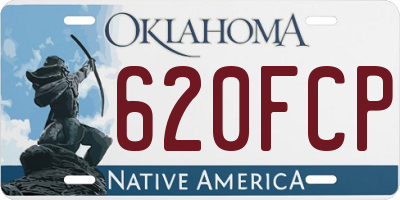 OK license plate 620FCP