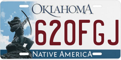 OK license plate 620FGJ
