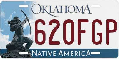 OK license plate 620FGP