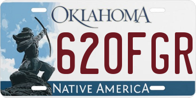 OK license plate 620FGR