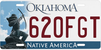 OK license plate 620FGT