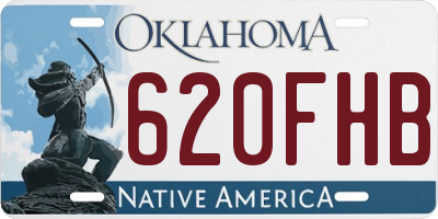 OK license plate 620FHB