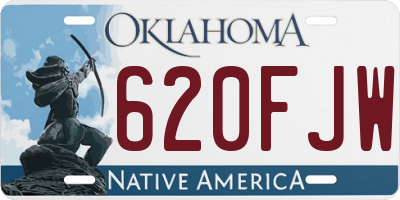 OK license plate 620FJW