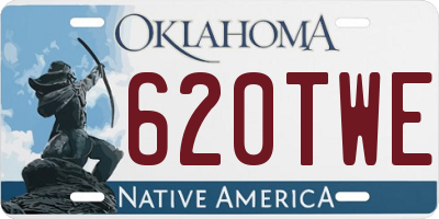 OK license plate 620TWE
