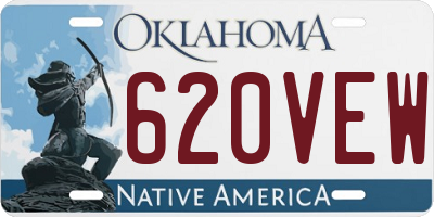 OK license plate 620VEW