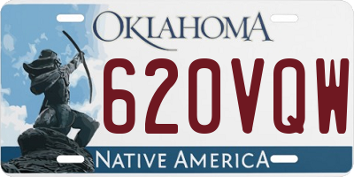 OK license plate 620VQW
