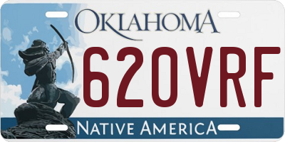 OK license plate 620VRF