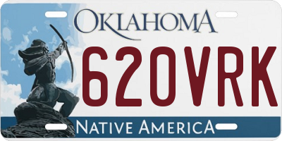 OK license plate 620VRK