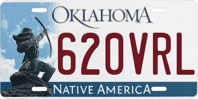 OK license plate 620VRL