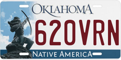 OK license plate 620VRN