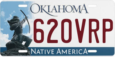 OK license plate 620VRP