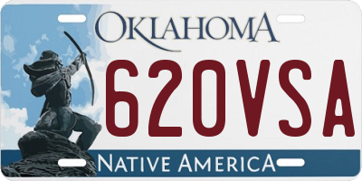 OK license plate 620VSA