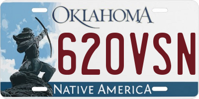 OK license plate 620VSN