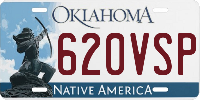 OK license plate 620VSP