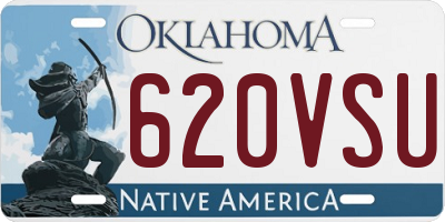OK license plate 620VSU
