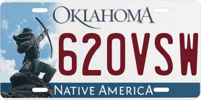 OK license plate 620VSW