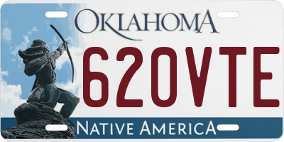 OK license plate 620VTE
