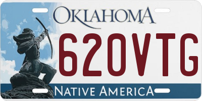 OK license plate 620VTG