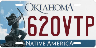 OK license plate 620VTP