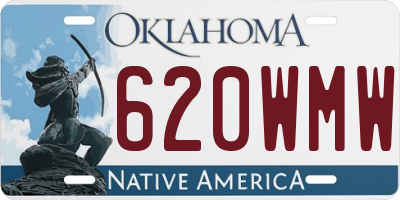 OK license plate 620WMW