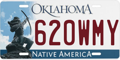 OK license plate 620WMY