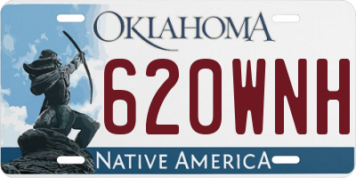 OK license plate 620WNH