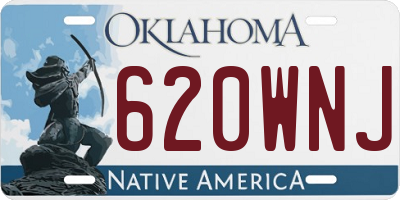 OK license plate 620WNJ