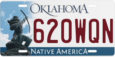 OK license plate 620WQN
