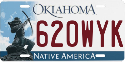 OK license plate 620WYK