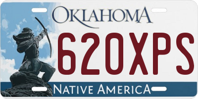 OK license plate 620XPS