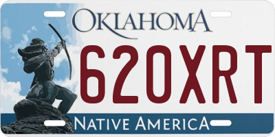 OK license plate 620XRT