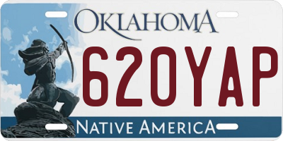 OK license plate 620YAP