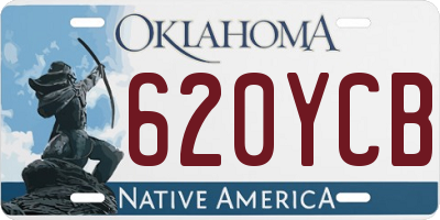 OK license plate 620YCB