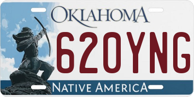 OK license plate 620YNG