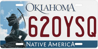 OK license plate 620YSQ