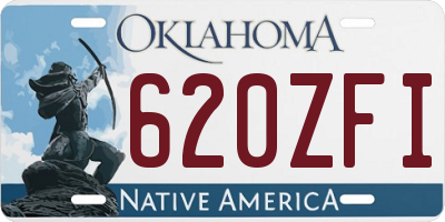 OK license plate 620ZFI
