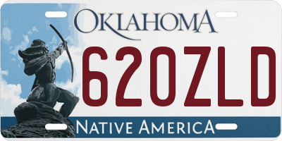 OK license plate 620ZLD