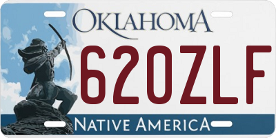 OK license plate 620ZLF