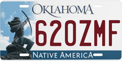 OK license plate 620ZMF