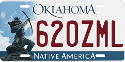 OK license plate 620ZML
