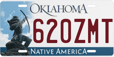 OK license plate 620ZMT