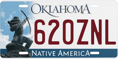 OK license plate 620ZNL