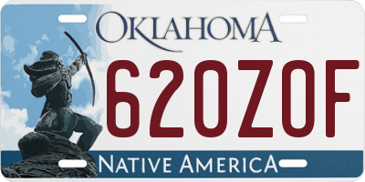 OK license plate 620ZOF