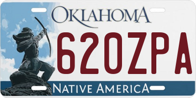 OK license plate 620ZPA
