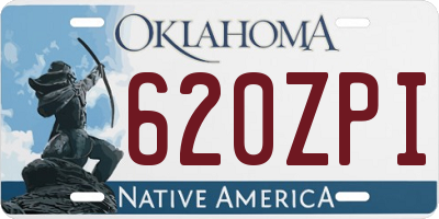 OK license plate 620ZPI